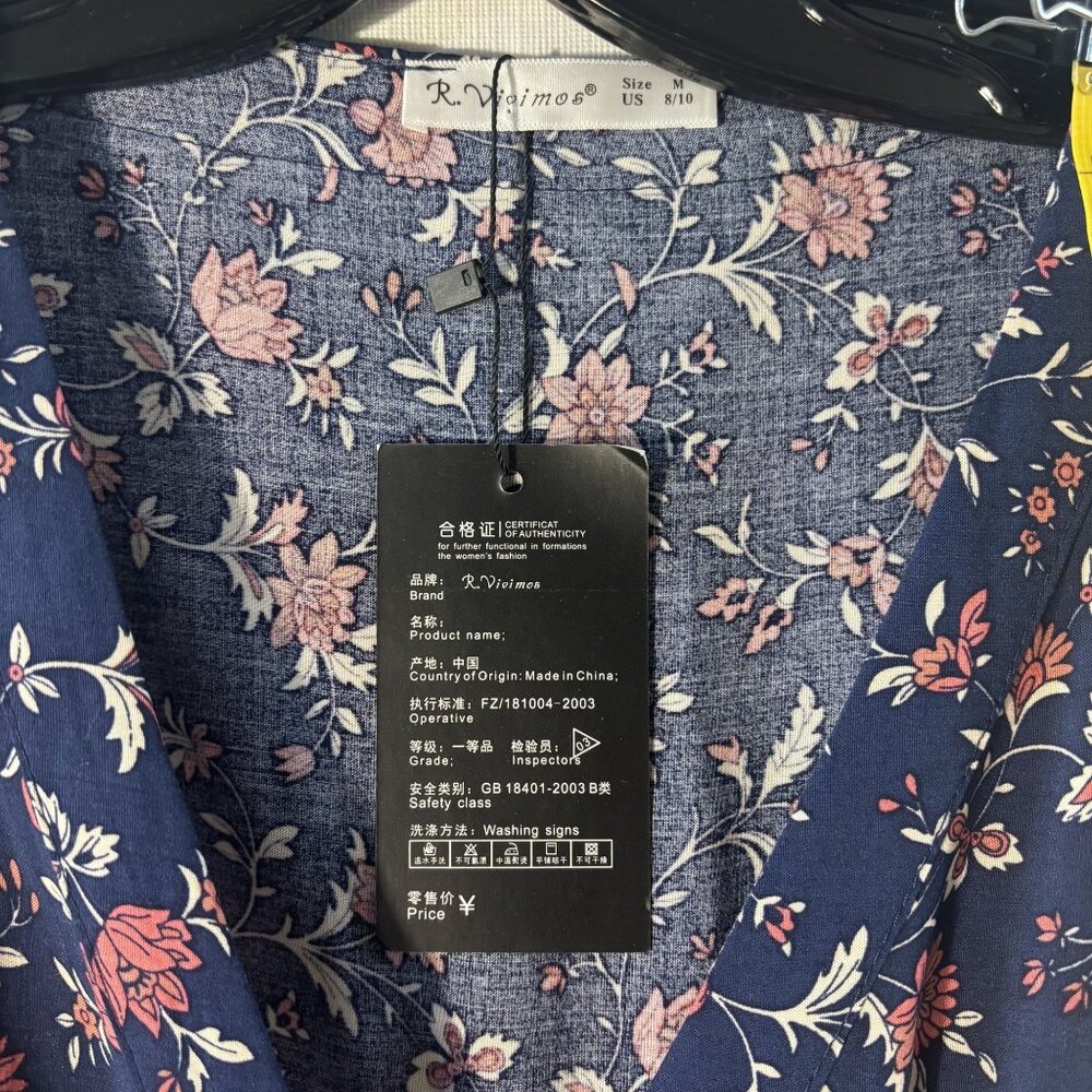 Floral Boho Maxi Dress With Ruffle Hem & V-Neck - Picture 11 of 11